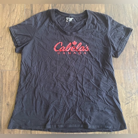 Cabela's Tops - Cabela's Black Tee with Red Canada Logo